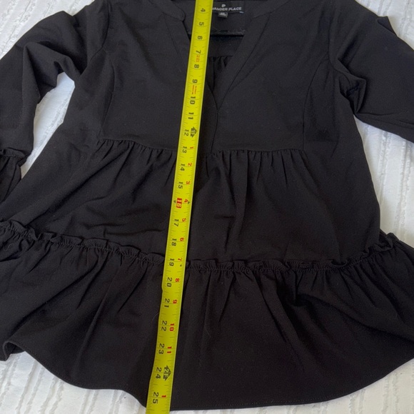 Tuckernuck Pomander Place Black crepe Ruffled Women's Top - Picture 6 of 9